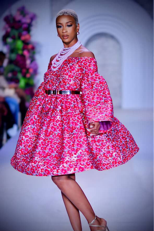 Crush Metallic Brocade Mini Floral Dress