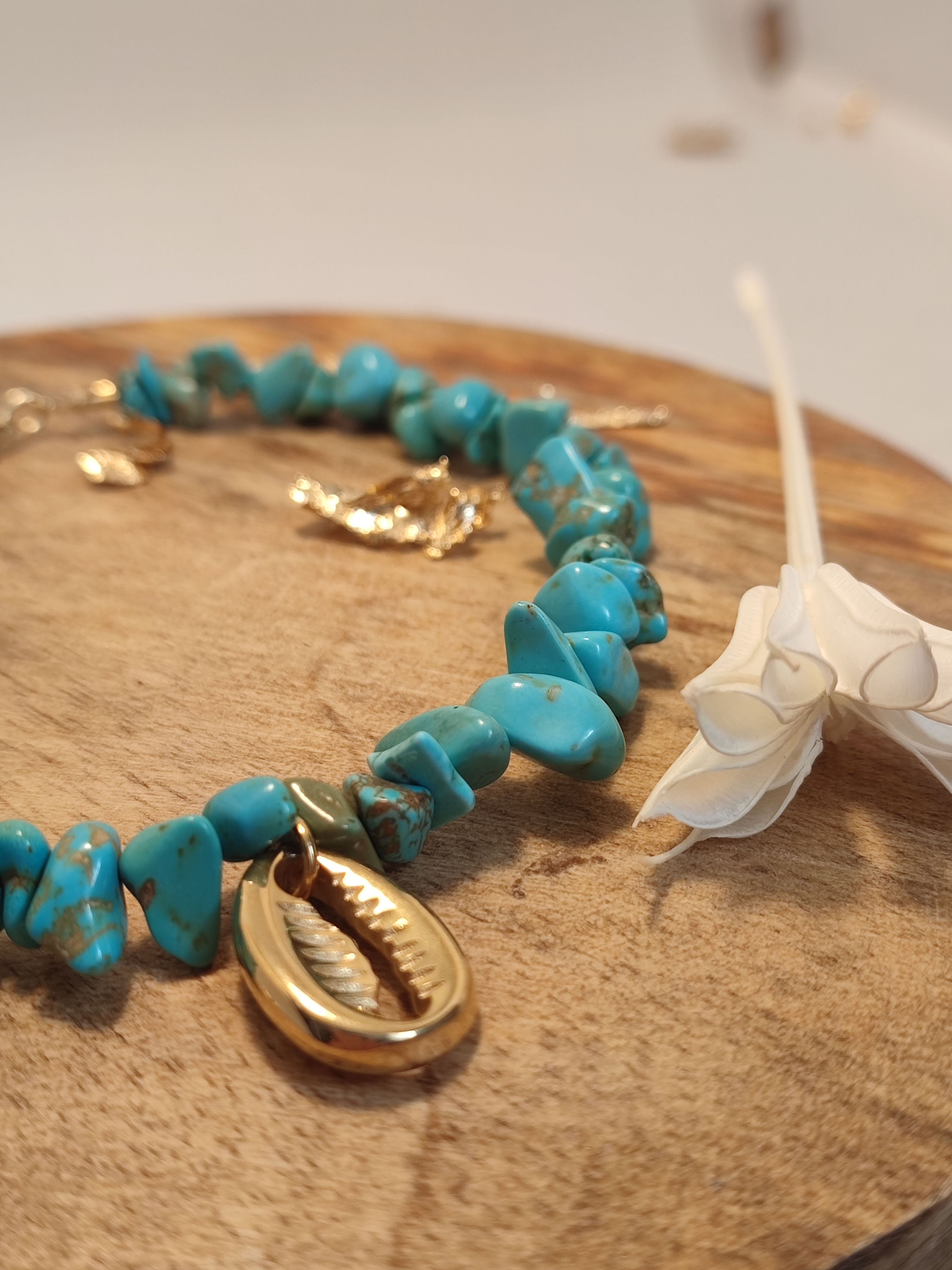 Bracelet de cheville "Pierre de lune"