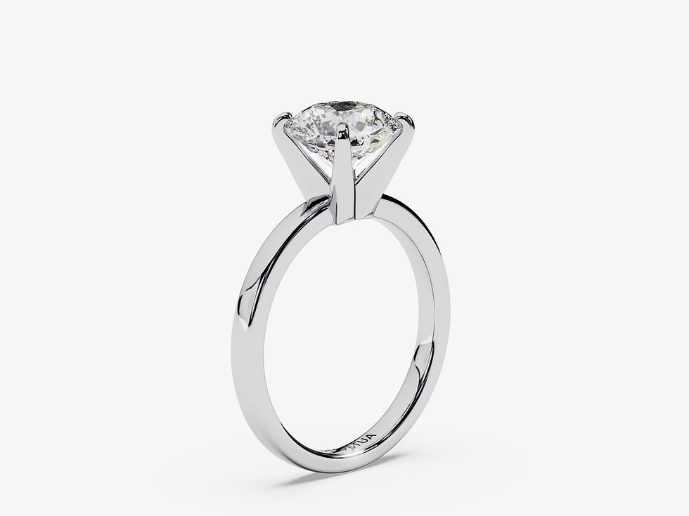 Miniatura: IMPETU, Anillo con Diamante Lab Corte Redondo Brillante, DEF, VS+, Id