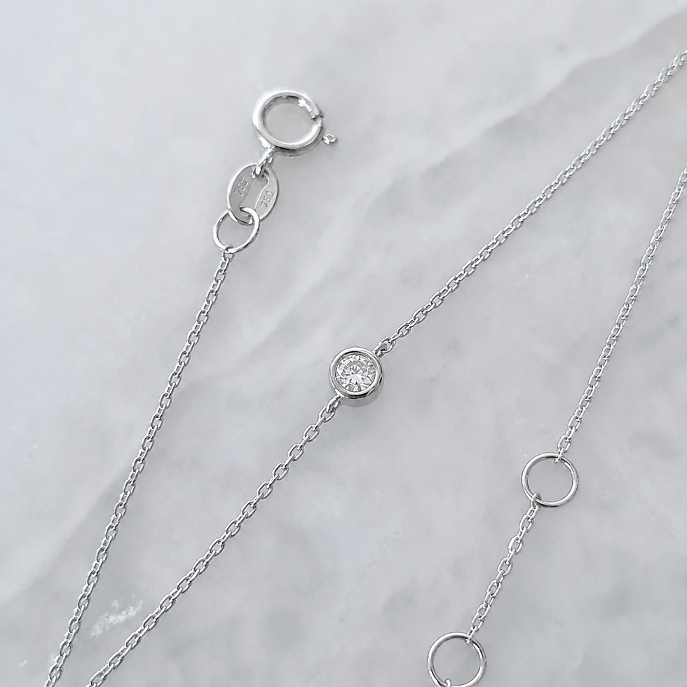 Miniatura: STELLA UNO, Pulsera, Oro Blanco 14K, Diamante de lab, 0.06ct