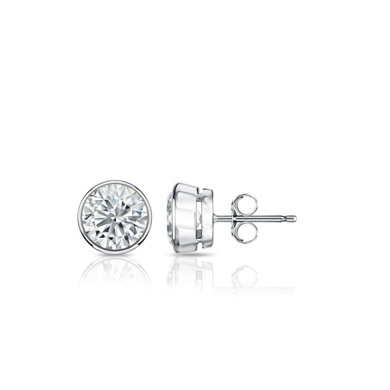 Miniatura: BEATRIX, Aretes, Moissanita Corte Redondo Brillante