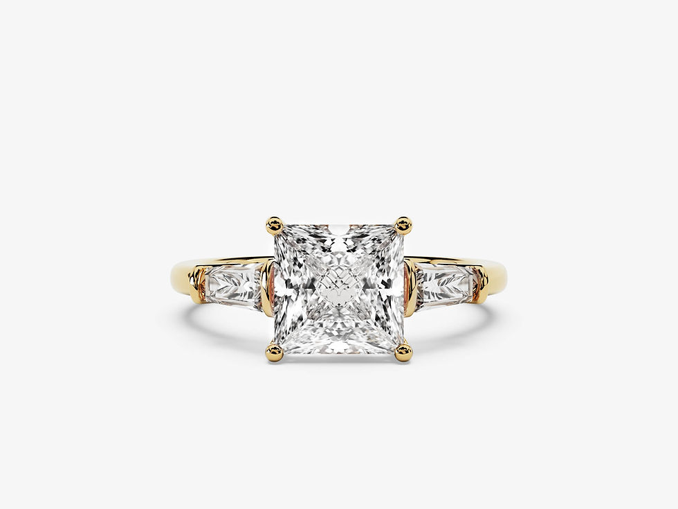 Miniatura: TRINA, Anillo de Compromiso, Moissanita Corte Princesa