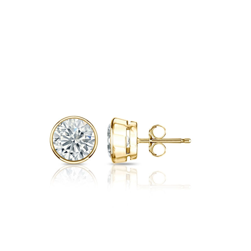 Miniatura: BEATRIX, Aretes, Moissanita Corte Redondo Brillante