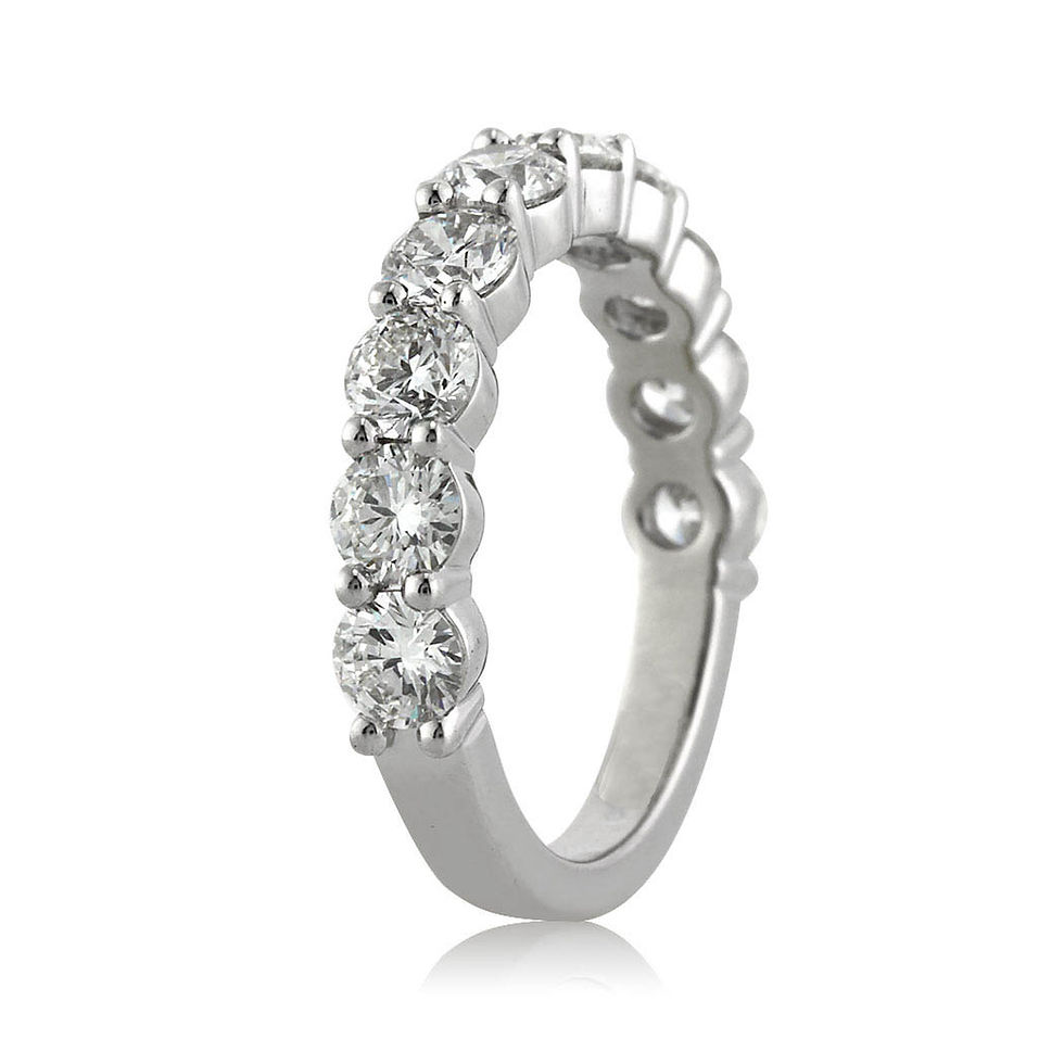 Miniatura: BLANCA, Media Churumbela, Oro Blanco 14K, Moissanitas Corte Redondo, 0.9ct total