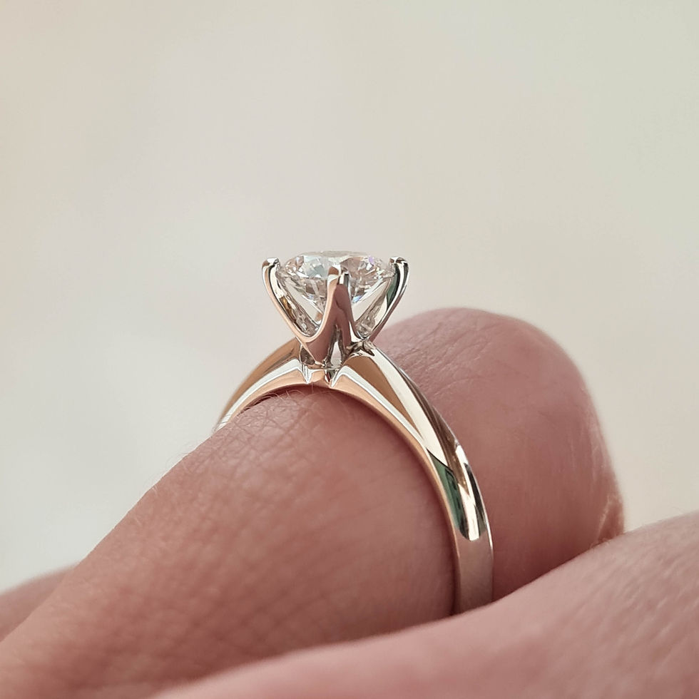 Miniatura: NOVA, Anillo de Compromiso, Oro Blanco 14K, Diamante de lab Corte Redondo 0.70ct