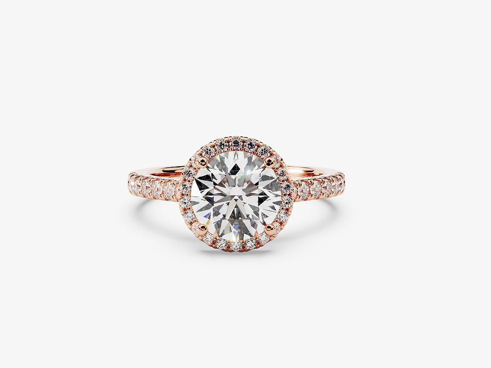 Miniatura: ADELIA, Anillo con Diamante Lab Corte Redondo Brillante, DEF, VS+, Id