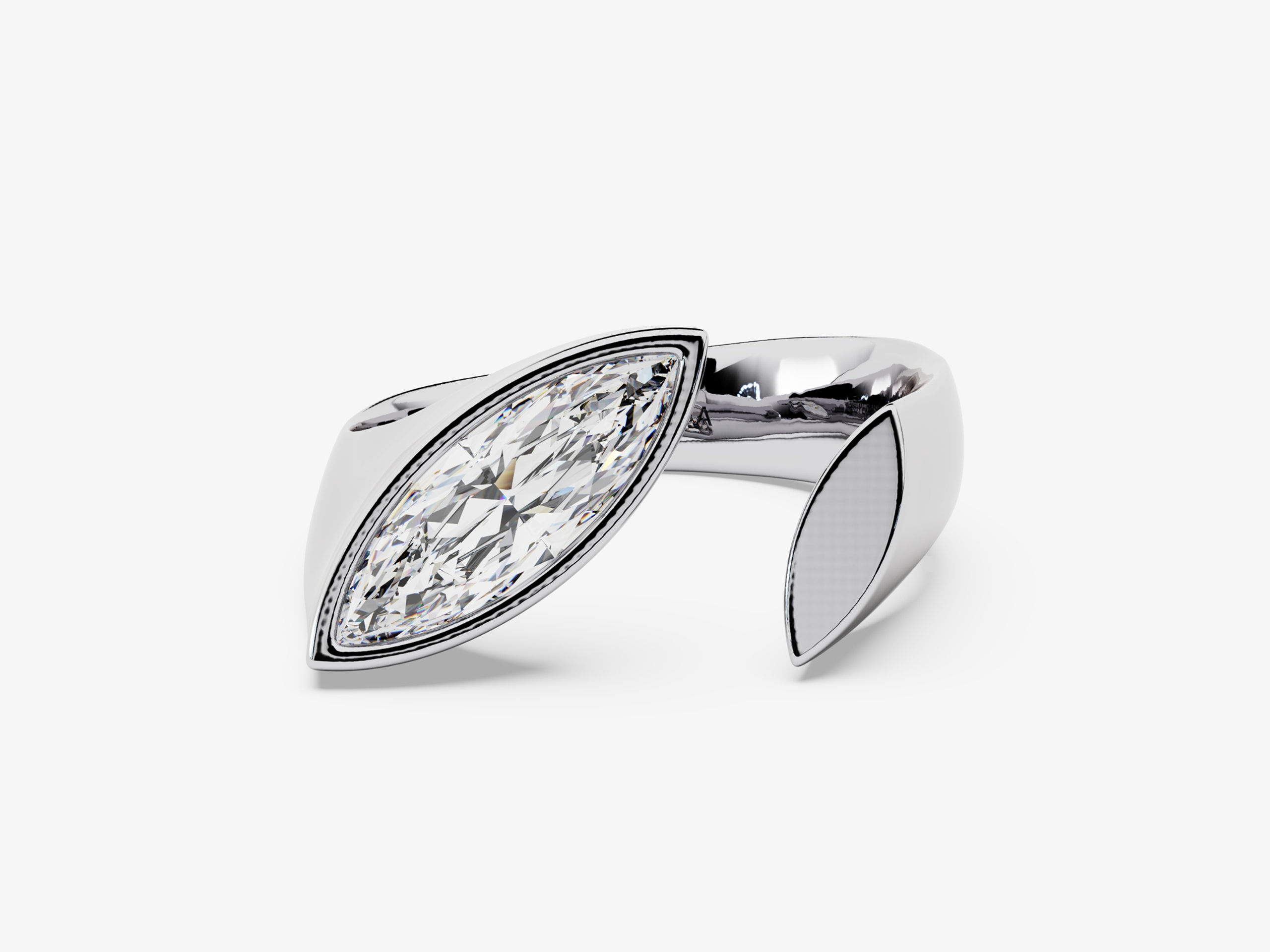 ORLANDO, Anillo de Compromiso Para Él, Moissanita Corte Marquesa