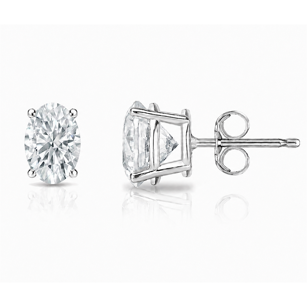 Miniatura: DEMI, Aretes, Diamante Lab Corte Oval 2ct (en total)