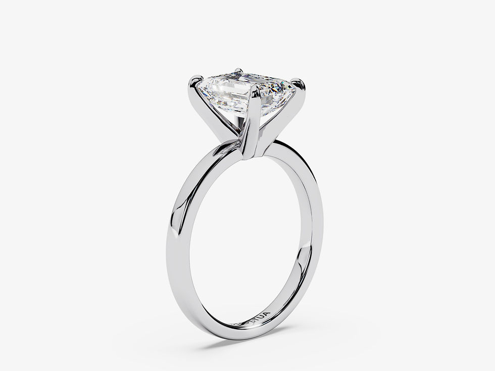 Miniatura: IMPETU, Anillo de Compromiso, Moissanita Corte Esmeralda