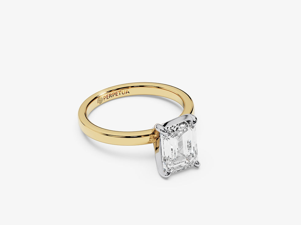 Miniatura: IMPETU, Anillo de Compromiso, Moissanita Corte Esmeralda