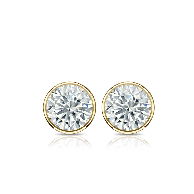Miniatura: BEATRIX, Aretes, Moissanita Corte Redondo Brillante