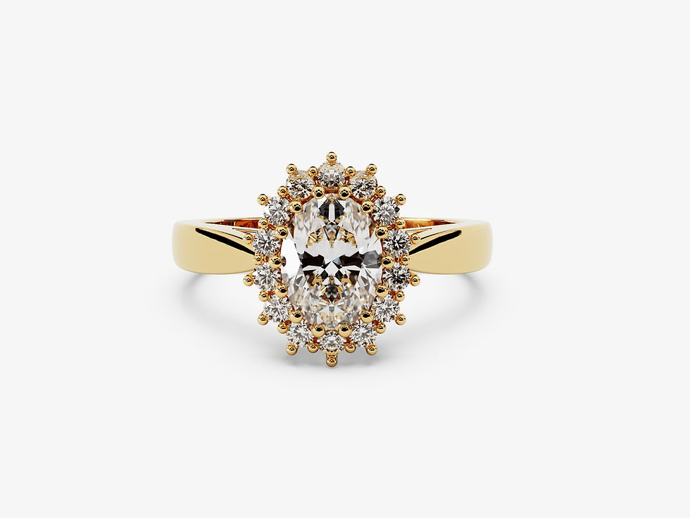 Miniatura: DIANA, Montura (sin diamante central), Corte Oval