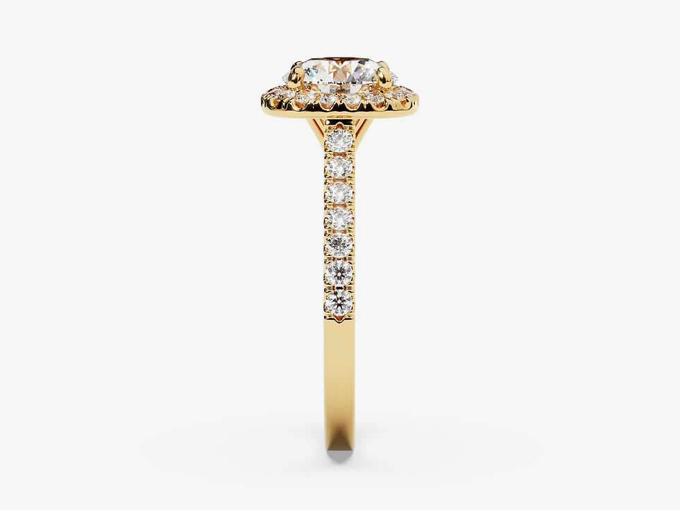Miniatura: AURA, Anillo de Compromiso, Moissanita Corte Redondo Brillante