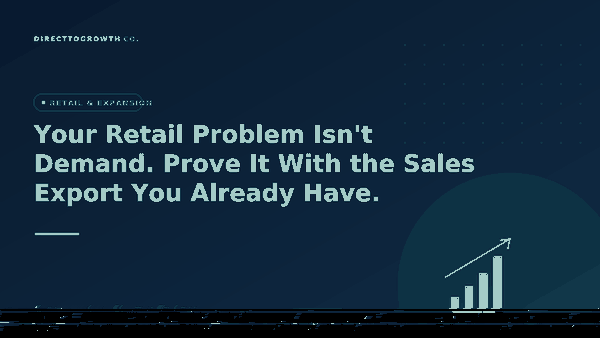 Your Retail Problem Isn't Demand. Prove It With the Sales Export You Already Have.