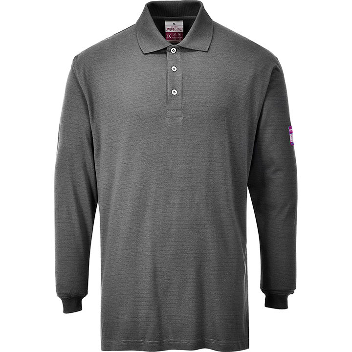 Miniaturbild: Flammhemmendes, antistatisches Langarm Poloshirt