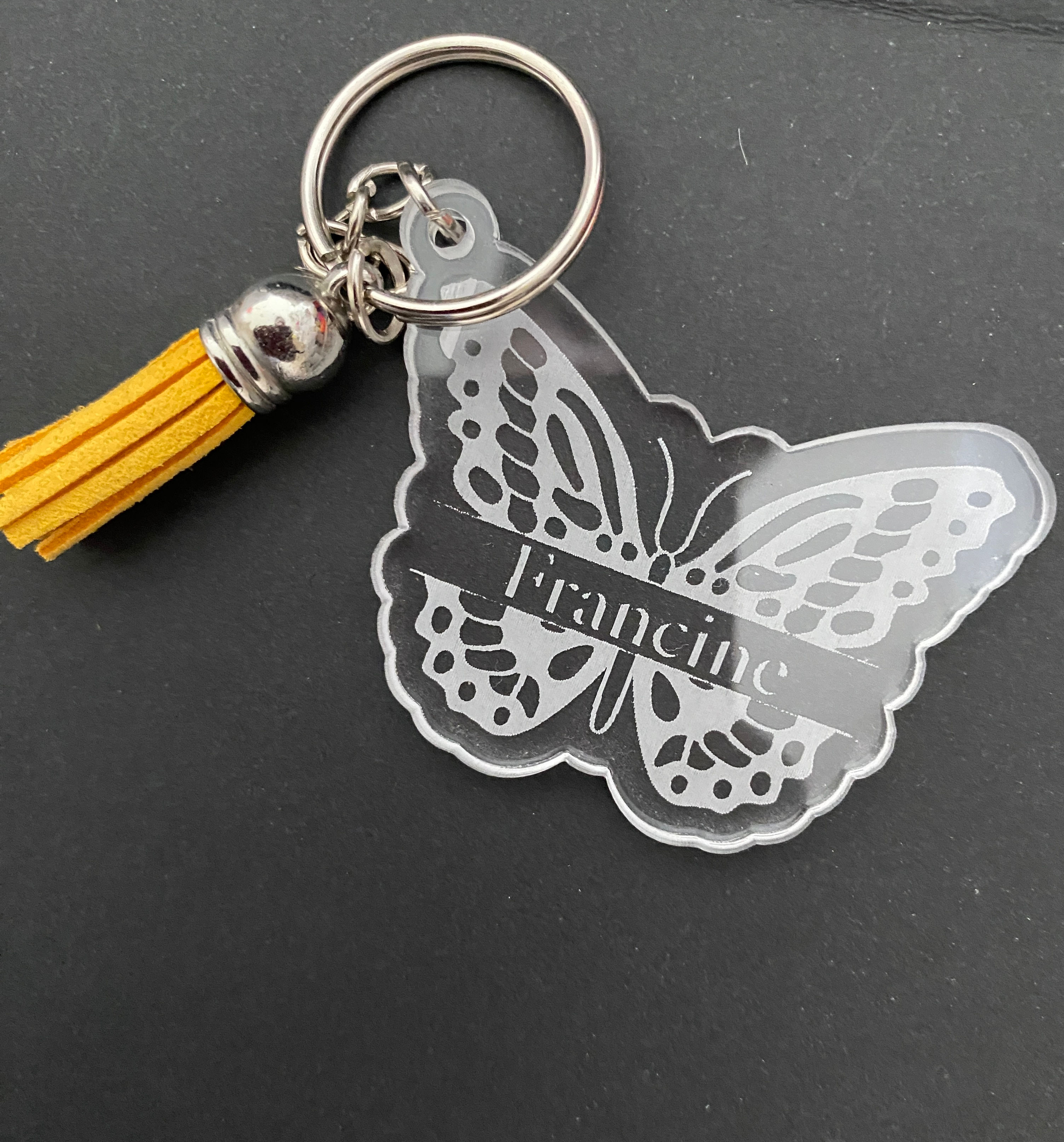 Porte clés personnalisable papillon