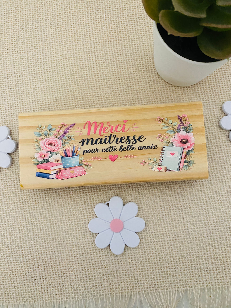 Miniature : Cadeau maitresse eponge en bois