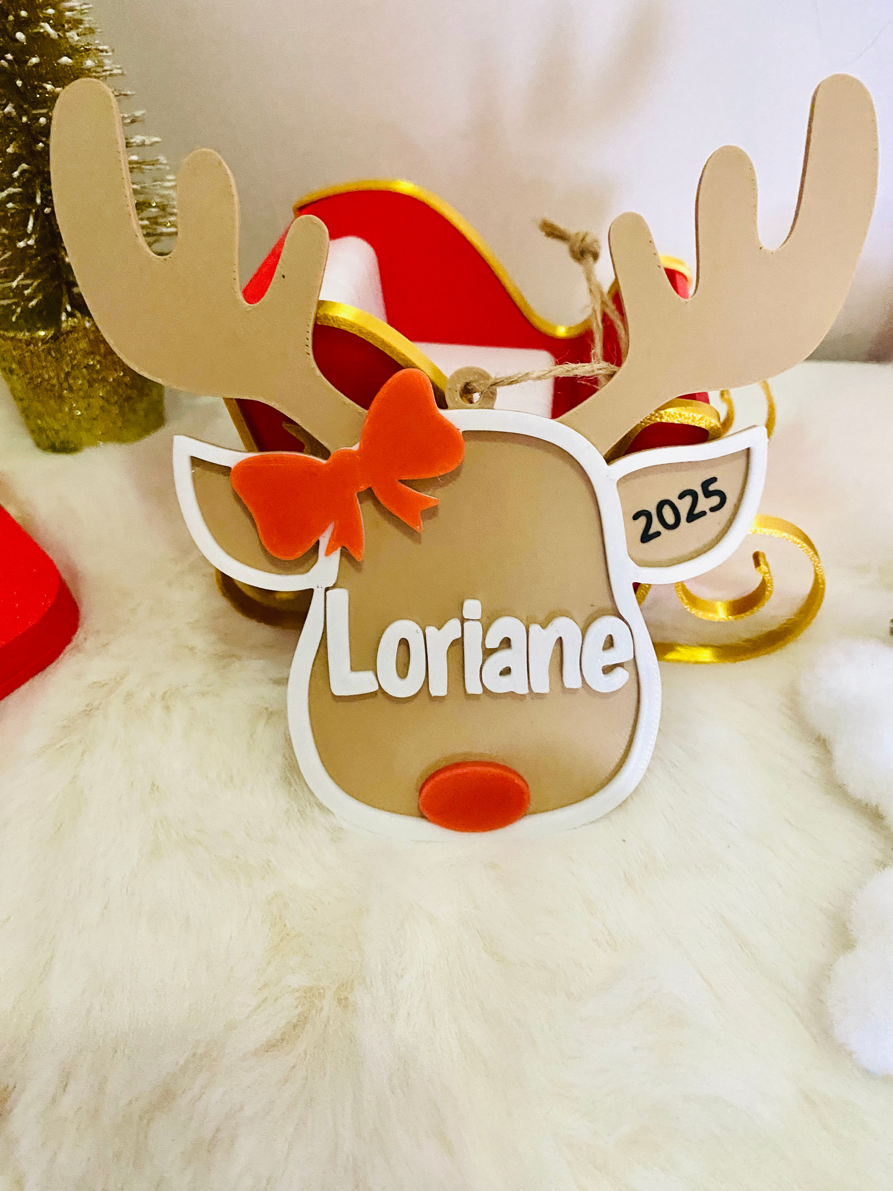 Boules de Noël renne 3D