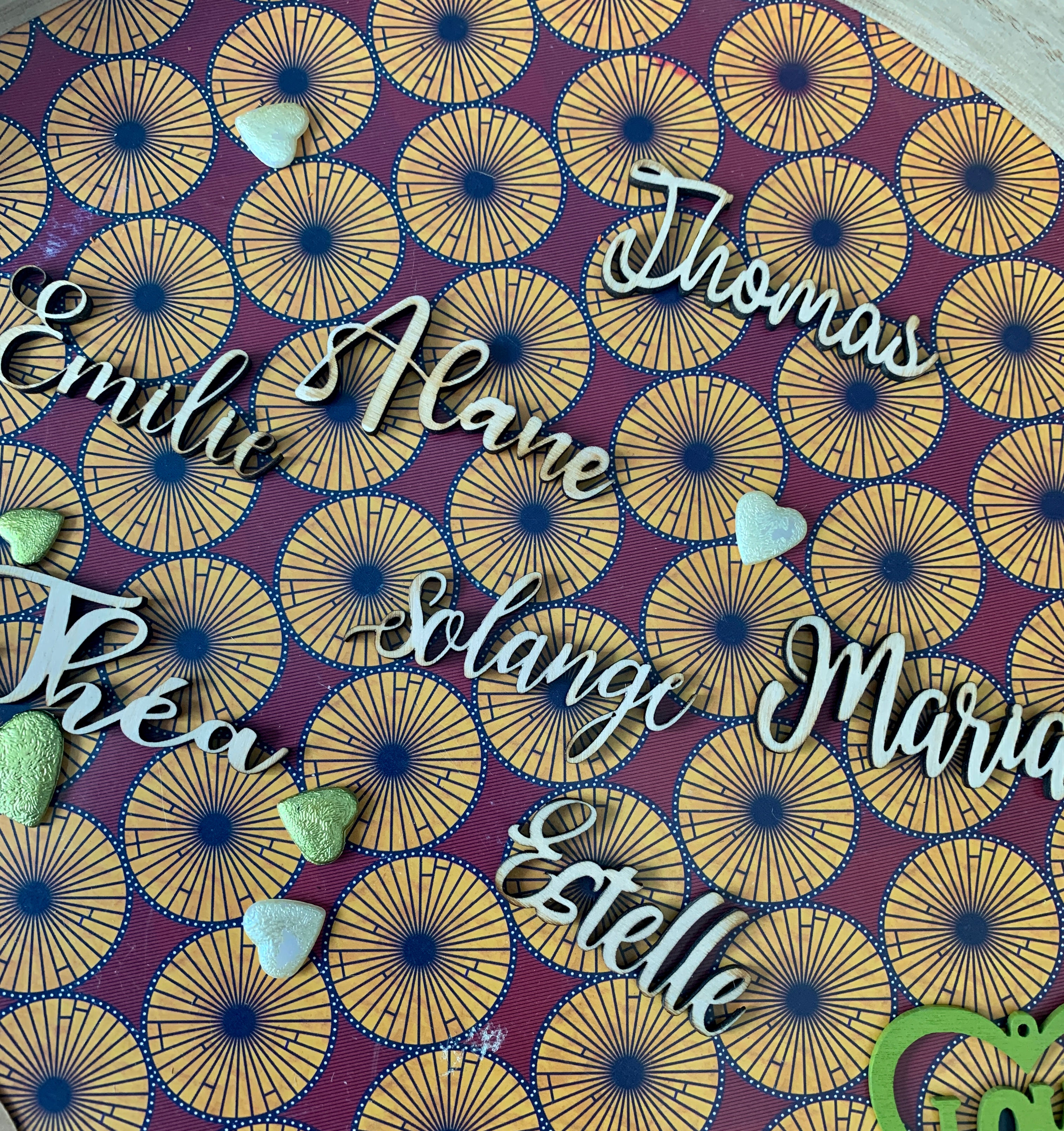 Prénom marque bois place table de réception (lot de 10)