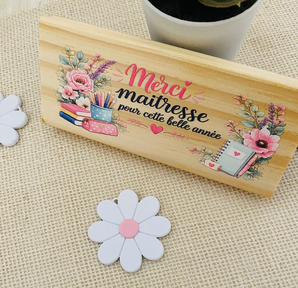 Miniature : Cadeau maitresse eponge en bois