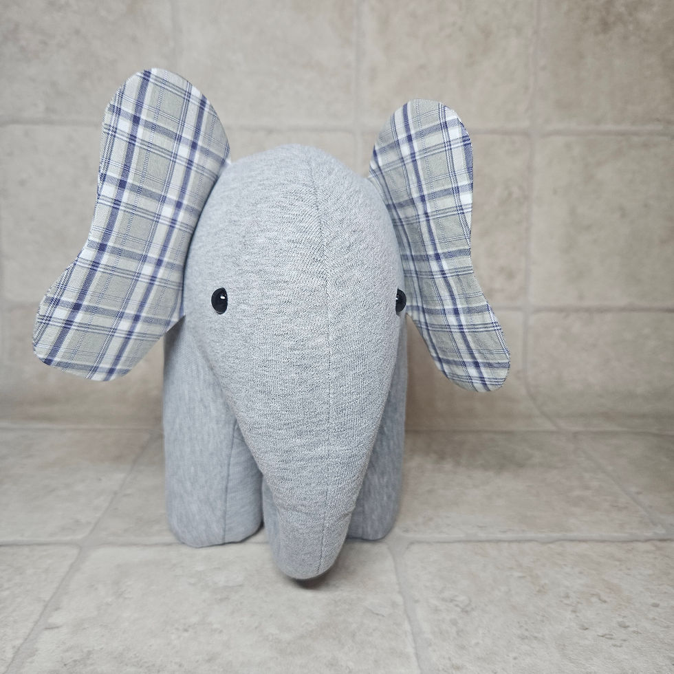Thumbnail: Memory Elephants block fabric option 