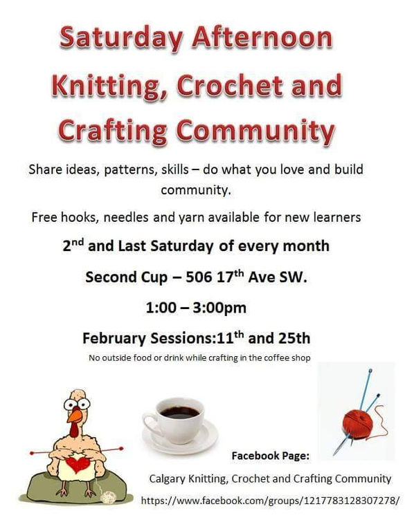 GET TOGETHER: Saturday Afternoons - Knitting, Crochet, and Crafting Community (Saturdays)