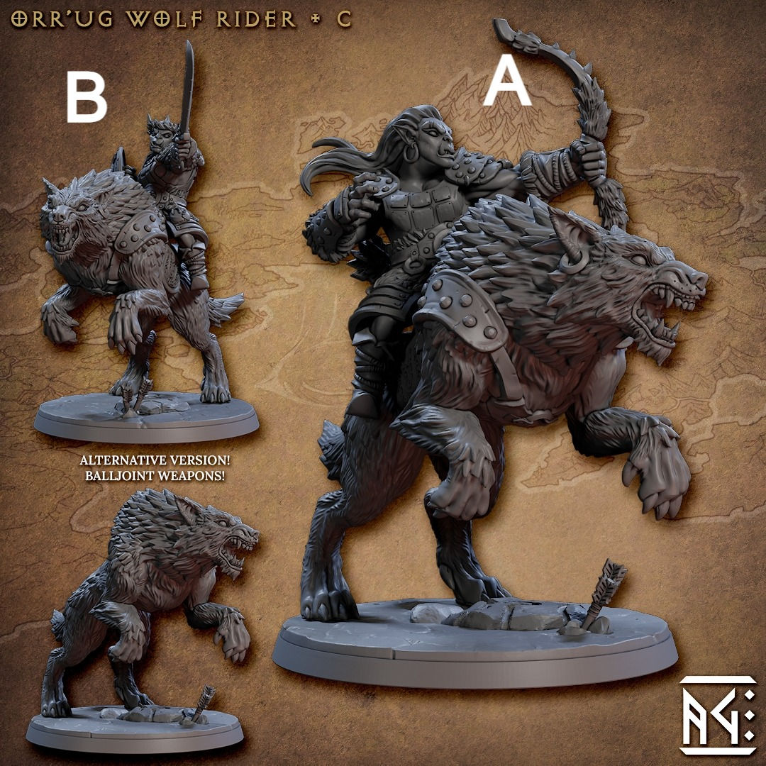 Orc Orrug Wolf Rider C - Artisan