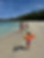 Mum and Toddler on a private Beach on Ile aux Cerfs, Mauritius