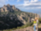 View of the Montserrat Mountains with Toddler