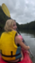 Kayaking with a toddler at Otentic, Mauritius