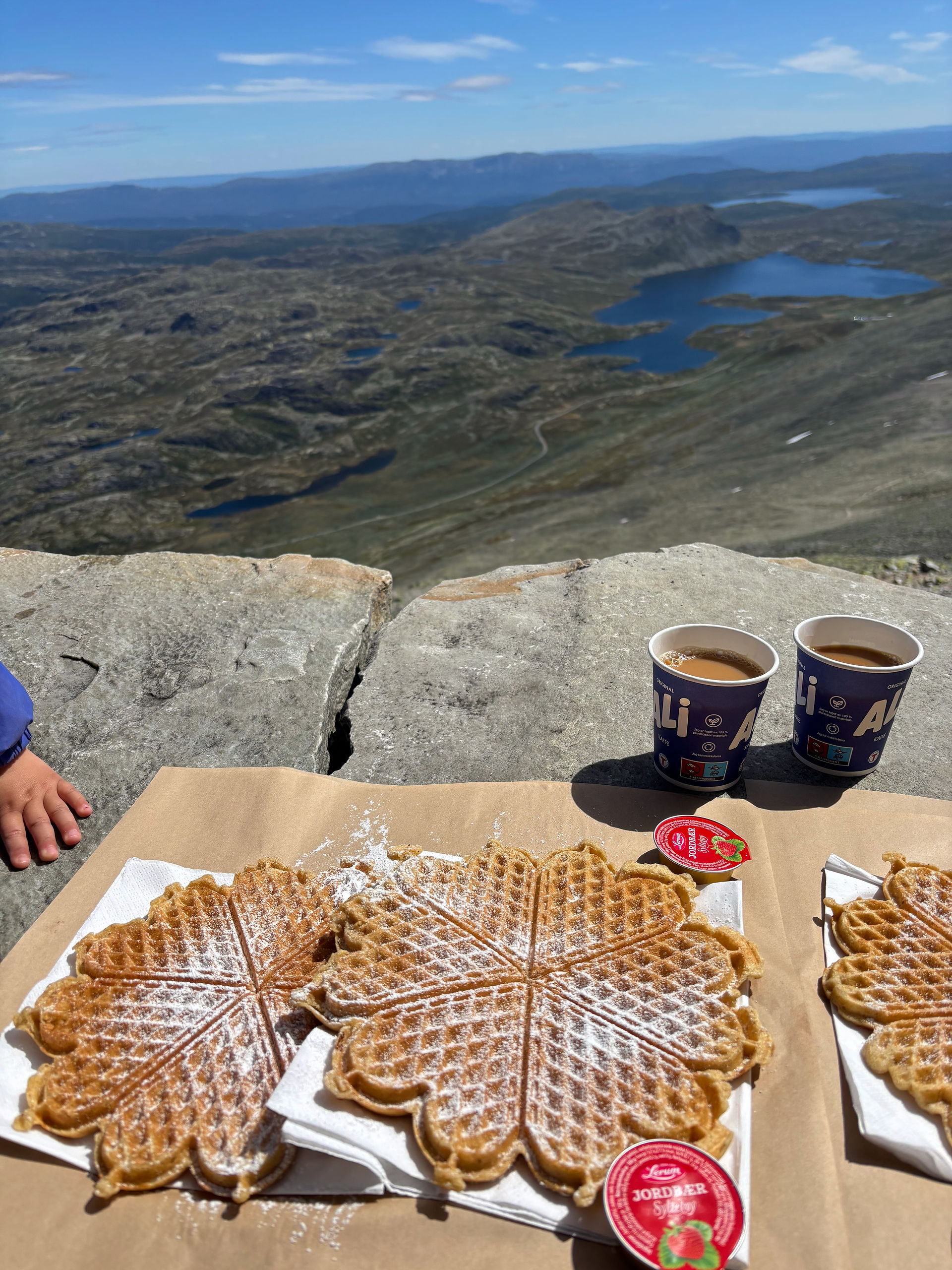Waffle at Gaustatoppen, Norway
