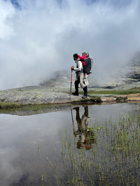 Trolltunga hike with toddler, Norway