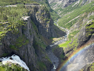 Gorge view at Voringfossen Waterfall, Norway