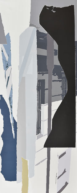 Layered color 2016-10, 162x65cm, acrylic on canvas, 2016