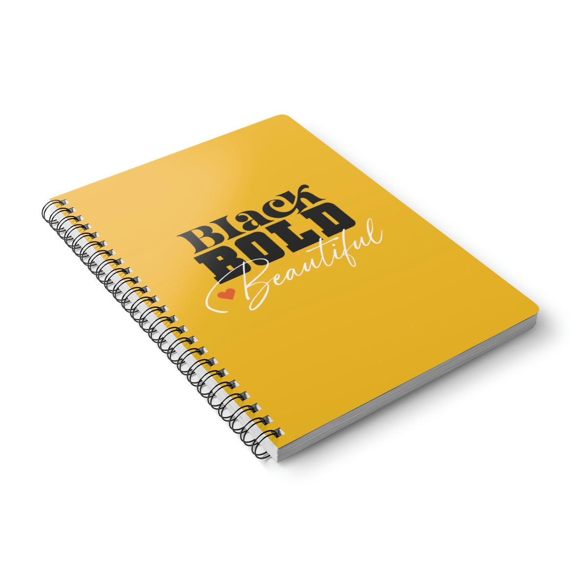 Black Bold Beautiful Spiral Notebook