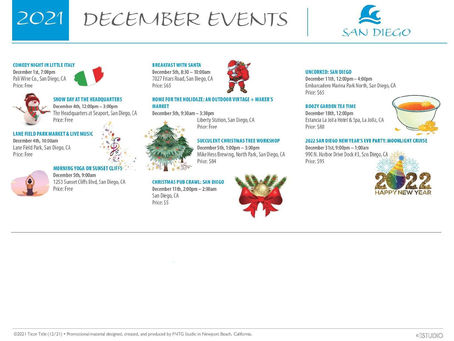 San Diego Calendar of events December!