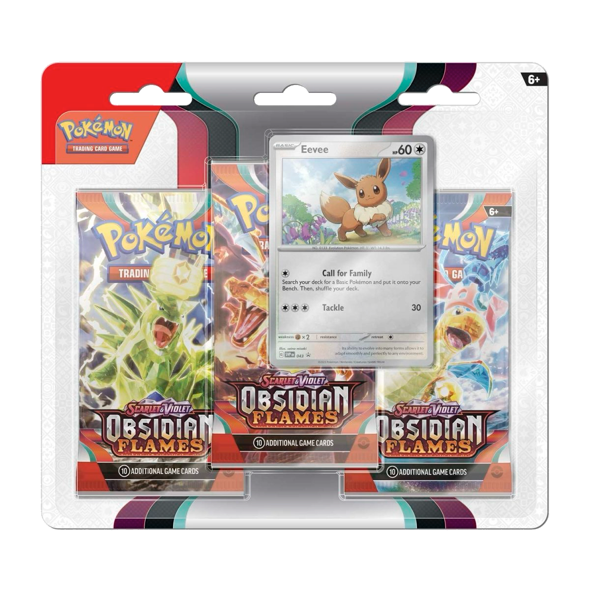 Pokémon TCG: Scarlet & Violet-Obsidian Flames 3 Booster Packs & Greavard Promo C