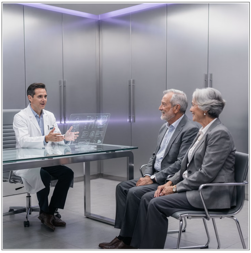 Eye-level view of a modern diagnostic imaging machine in a clinical setting