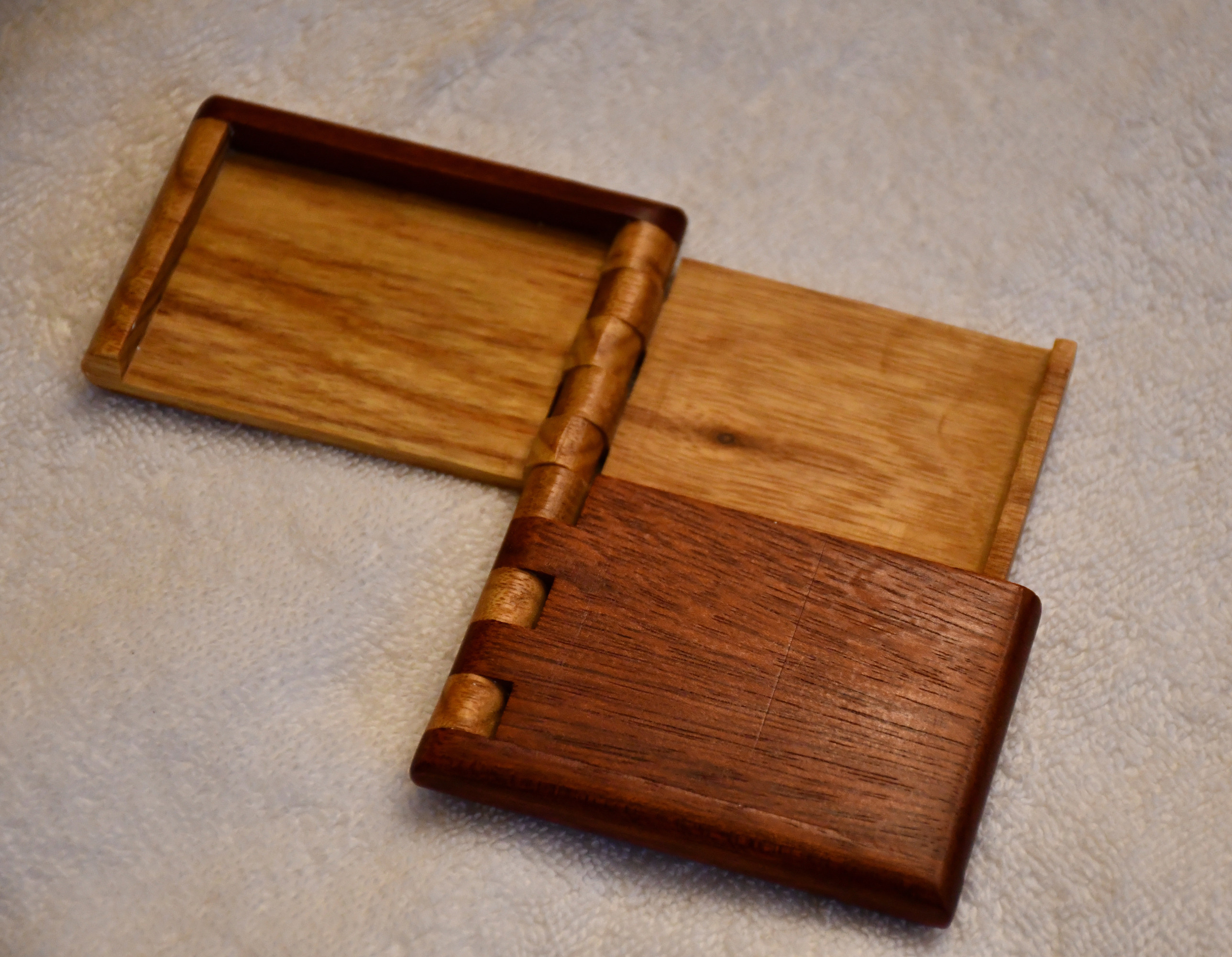 Business Card Holder in Canary Wood & Blood Wood