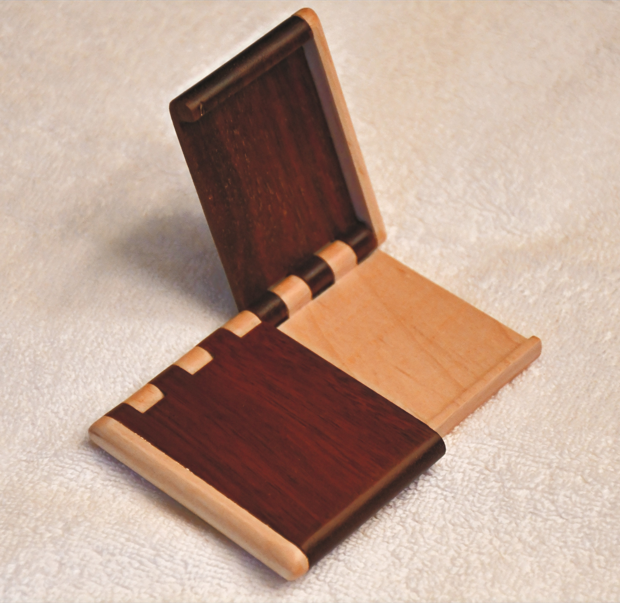 Business Card Holder in Hard Maple & Blood Wood