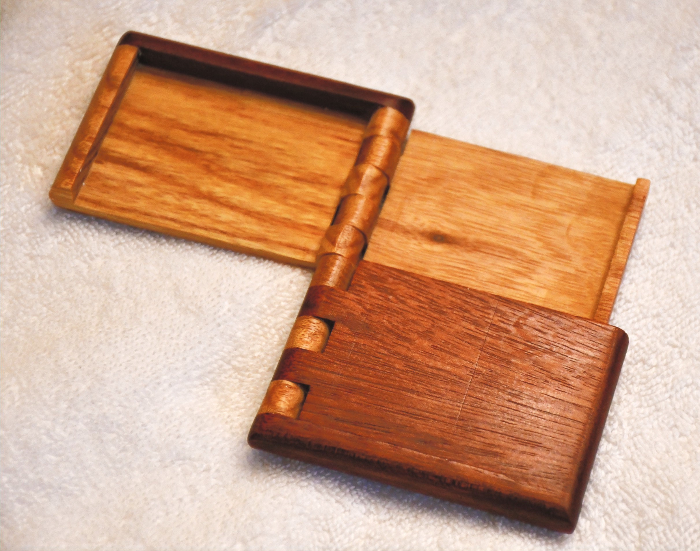 Business Card Holder in Canary Wood & Blood Wood