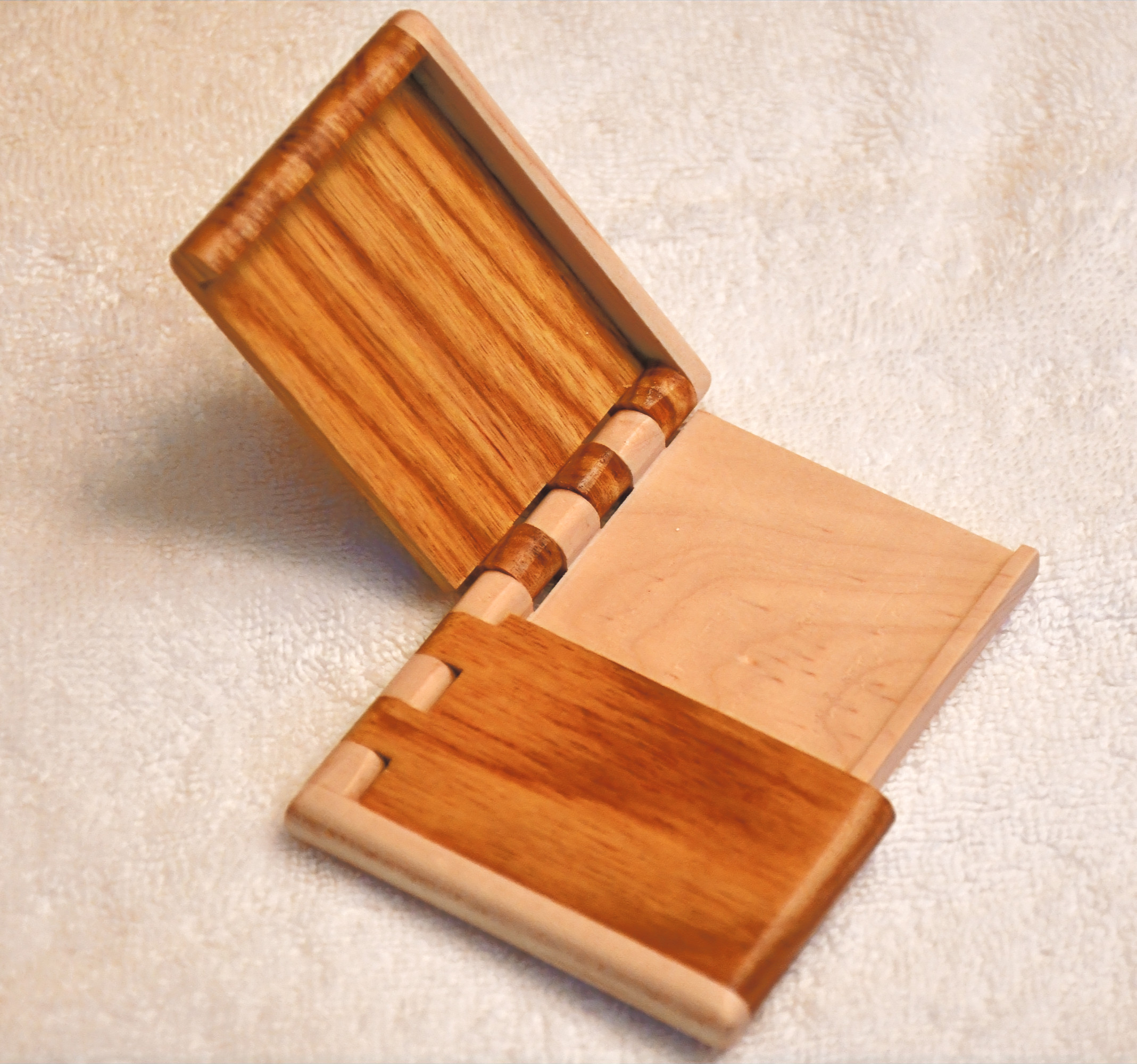 Business Card Holder in Canary Wood & Hard Maple