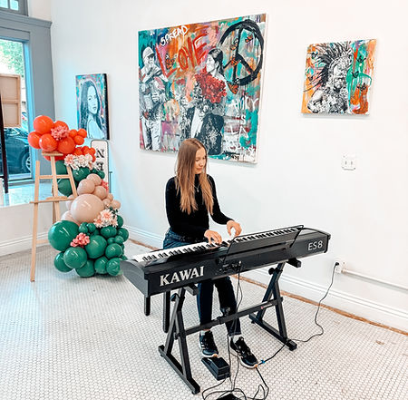 Playing for an event at Moya Art Gallery, Gilroy