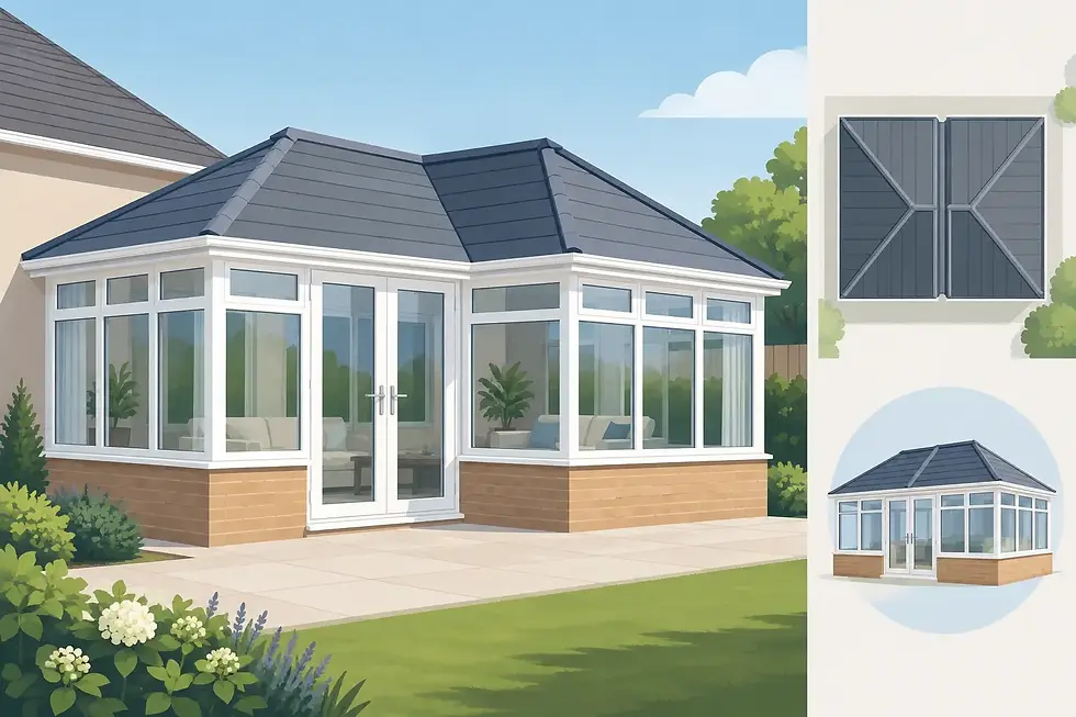Conservatory Sail Image: Double Hip Roof Ideas