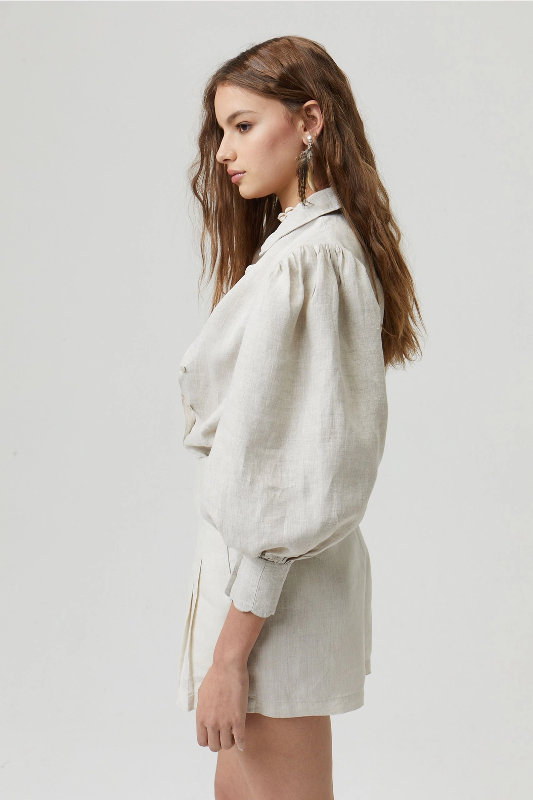 Rails Camille Button Down Linen-Blend Shirt main image 1
