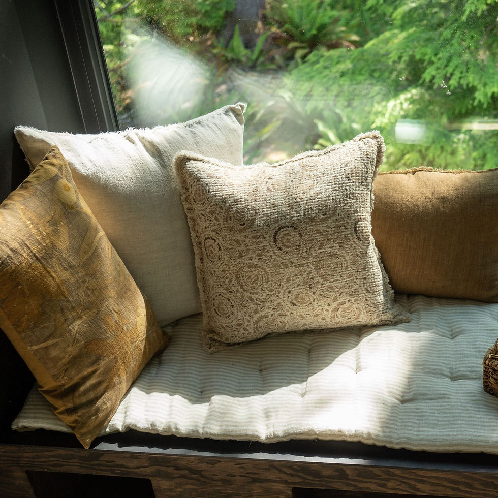 Thumbnail: French Mattress, Tan and White Stripe