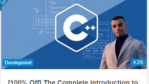 [100% Off] The Complete Introduction to C++ Programming Free Course Coupon