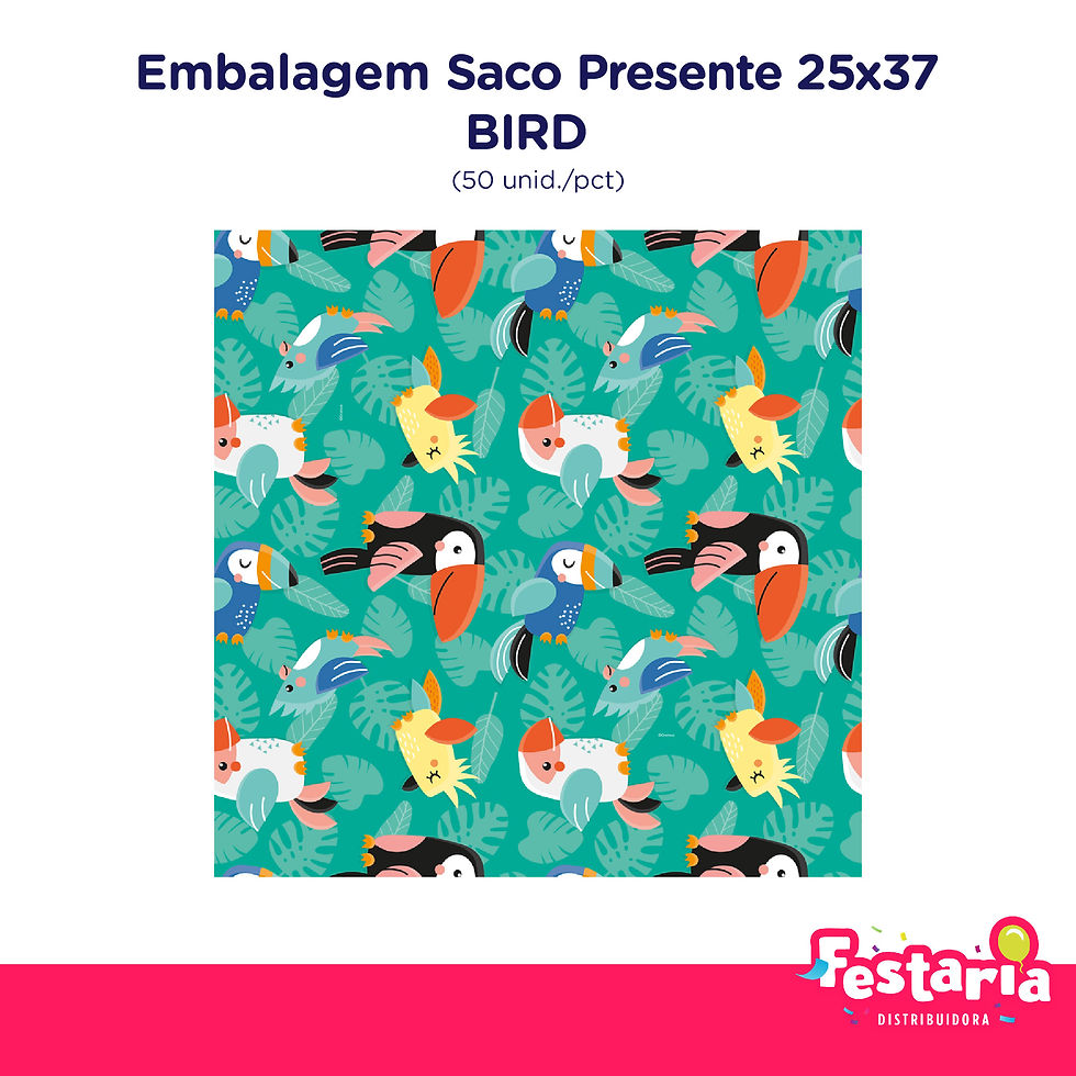 Miniatura: Embalagem Saco Metalizado Decorado 25 x 37 Infantil - 50 unidades - Cromus