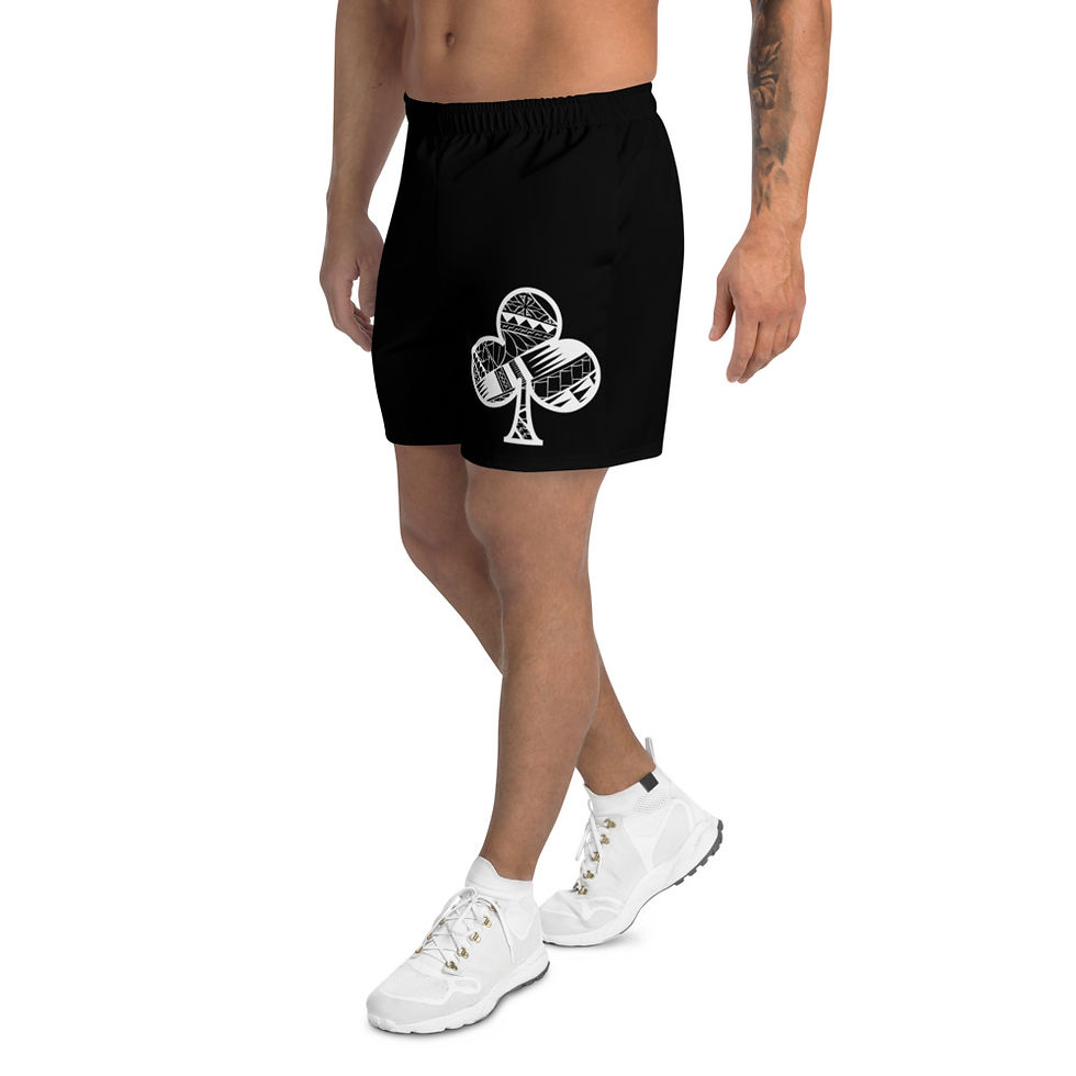 Thumbnail: Men's Athletic Long Shorts Kajukenbo series Kaju Life black with white