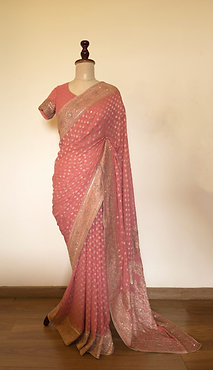 pink georgette saree front.png